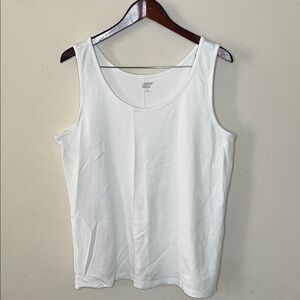 Lands' End White Tank Top Muscle Shirt Size 2X Casual